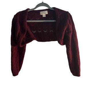 ♥️ American Eagle outfitters Burgundy Sweater Shrug large